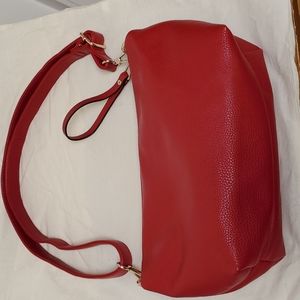 NWOT Red Leather Crossbody or Wristlet Bag